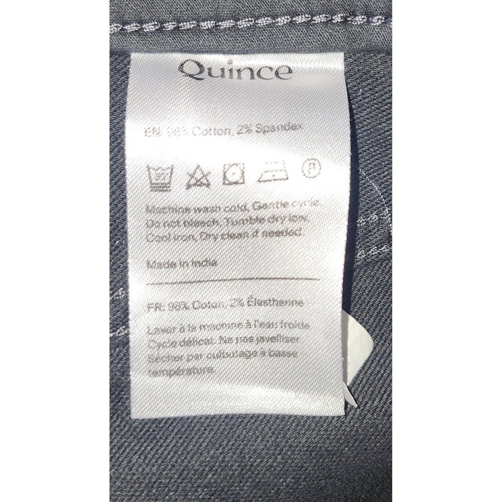 Quince Comfort Stretch Traveler 5-Pocket Pants Athletic Tapered Charcoal 34x30 - Picture 7 of 8